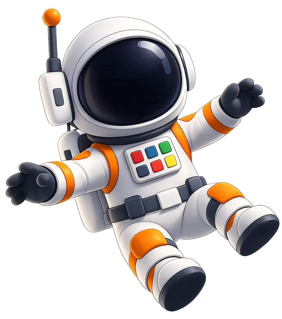 Astronaut floating in space